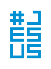 Obraz premium Logo Hashtag Jesus 