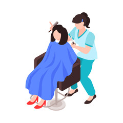Hairdresser Isometric Icon