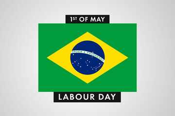 Brazil Labor Day. International World Workers Day of Brazil  background, banner or poster