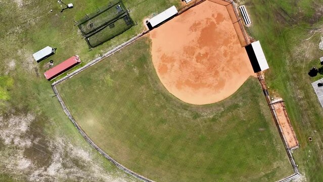Softball field rotating look-down
