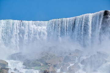 Mist caused by massive Niagara Falls