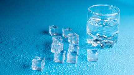 glass of water with ice