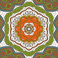 Abstract Pattern Floral Blue Pink Orange Green 421