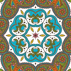 Abstract Pattern Floral Blue Pink Orange Green 392