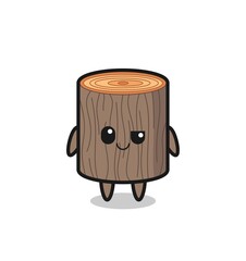 tree stump cartoon with an arrogant expression