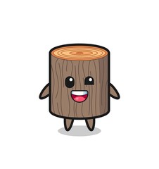 illustration of an tree stump character with awkward poses