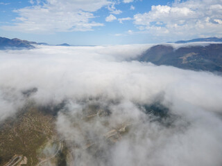 Aerial view of Iskar river Gorge near village of Milanovo, Bulgaria