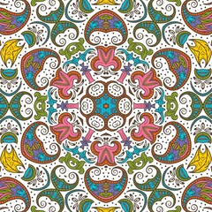 Abstract Pattern Floral Blue Pink Orange Green 280