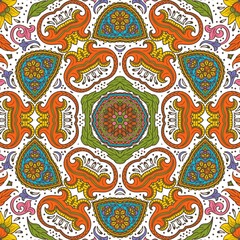 Abstract Pattern Floral Blue Pink Orange Green 270