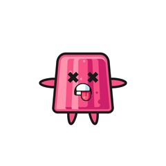 Fototapeta premium character of the cute jelly with dead pose