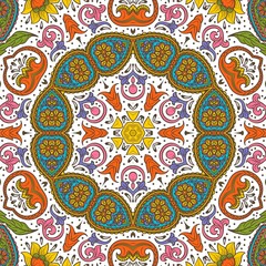 Abstract Pattern Floral Blue Pink Orange Green 265