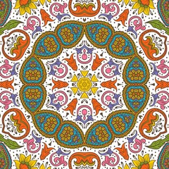 Abstract Pattern Floral Blue Pink Orange Green 265