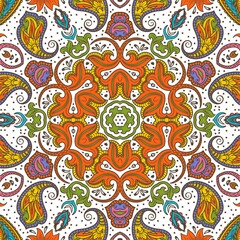 Abstract Pattern Floral Blue Pink Orange Green 252