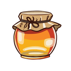 Bank of honey harvesting. vector illustration Cartoon style.