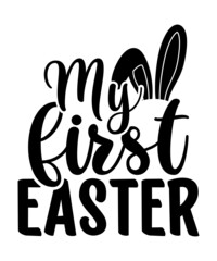 Fototapeta na wymiar Happy Easter Day Shirt, Easter Shirt, Easter SVG Bundle, Bunny Shirt, Cutest Bunny Shirt, Easter Shirt Print Template, Easter Vector Clipart
