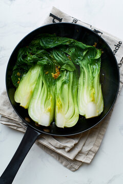 Close up image of pak choi cabbage