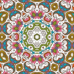 Abstract Pattern Floral Blue Pink Orange Green 144