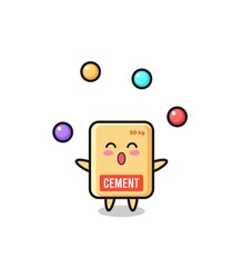 the cement sack circus cartoon juggling a ball