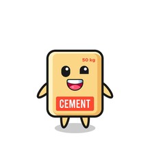 illustration of an cement sack character with awkward poses