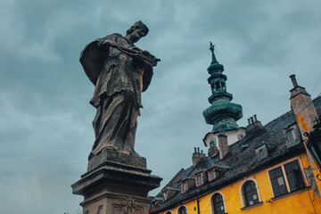 Obraz premium Bratislava, Slovakia. Statue 