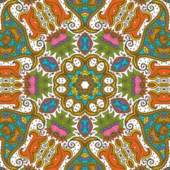Abstract Pattern Floral Blue Pink Orange Green 43