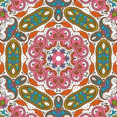 Abstract Pattern Floral Blue Pink Orange Green 31