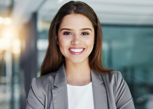 Im Ready For Corporate Success. Cropped Portrait Of An Attractive Young Businesswoman Standing In Her Office.