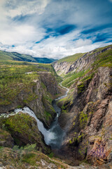 waterfall in the mountains