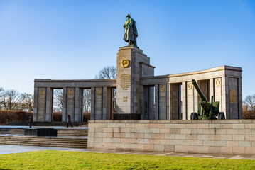 the huge Soviet War Memorial in Berlin, Germany