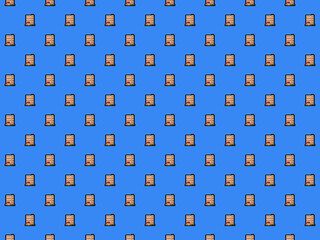 Pixel hotel building - high res 8 bit seamless pattern