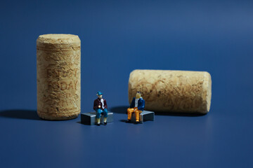 Busy businessman fight the boring days.