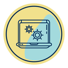 laptop and gear setting