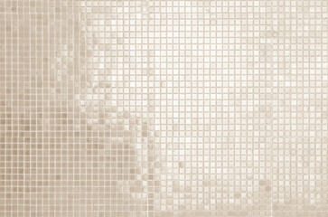 Beige pastel ceramic wall and floor tiles mosaic abstract background. Design geometric wallpaper...