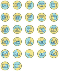 calendar event icon set