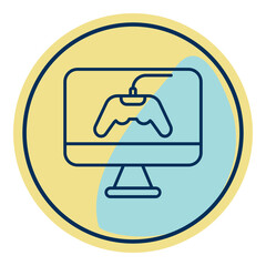 gamepad and computer screen