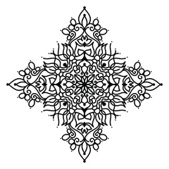 black and white ornament