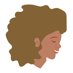 Isolated avatar of a little girl Vector