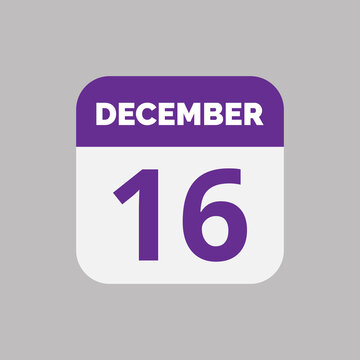 December 16 Calendar Date Icon