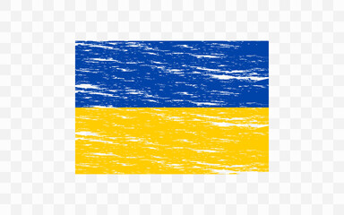 Grunge Flag of Ukraine brush stroke effect background Patriotic Ukraine flag web site app UI on a National symbol