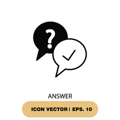 answer icons  symbol vector elements for infographic web