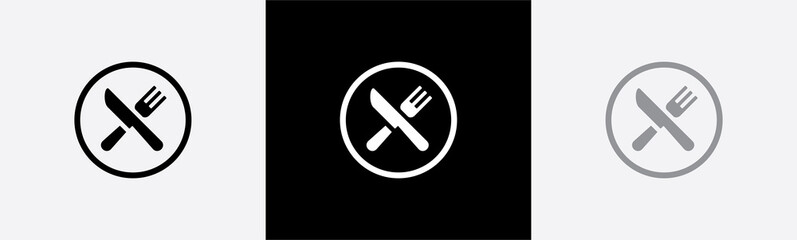 Fork and knife icon sign, vector illustration