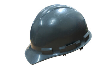 Gray safety helmet on the table in the construction office