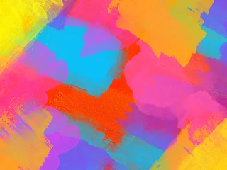 Gardinen Farbenfroh 手描きのカラフルペイント、賑やかな背景アート  © AGR