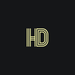 Fototapeta na wymiar Modern creative initial letter HD logo icon design