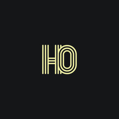 Modern creative initial letter HO logo icon design