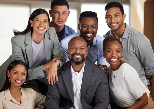 Were In The Business Of Success. Cropped Portrait Of A Diverse Group Of Businesspeople Posing In Their Office.