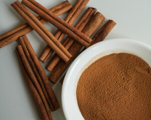 Cinnamon spice, cinnamon sticks, 