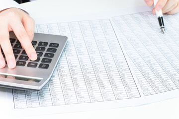 a person who is looking at financial statements in a company