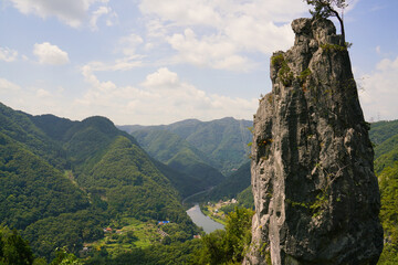 夫婦岩（岡山県高梁市）