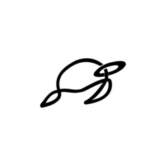 Simple Turtle Icon line style  and Nature Inspired Branding